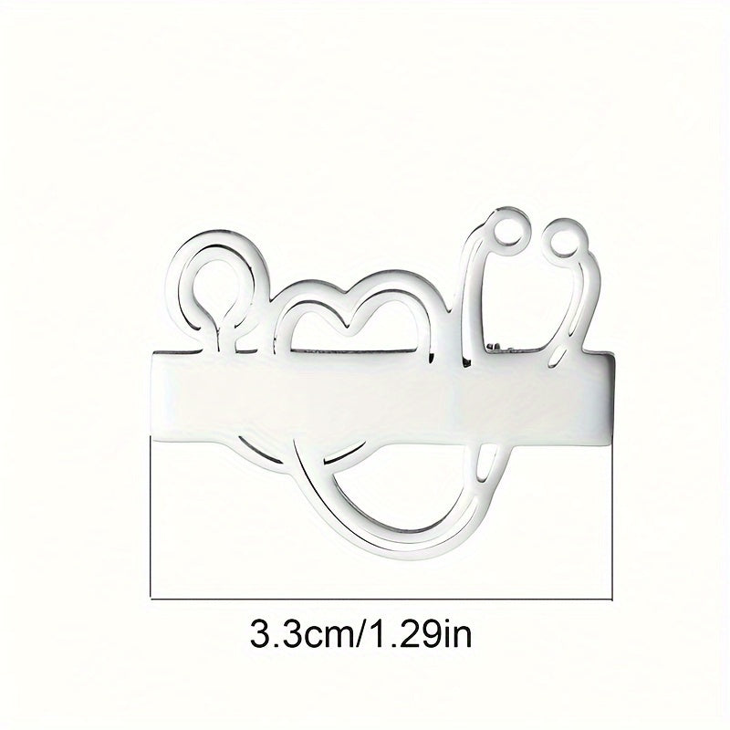 Healing Heart Stethoscope Brooch