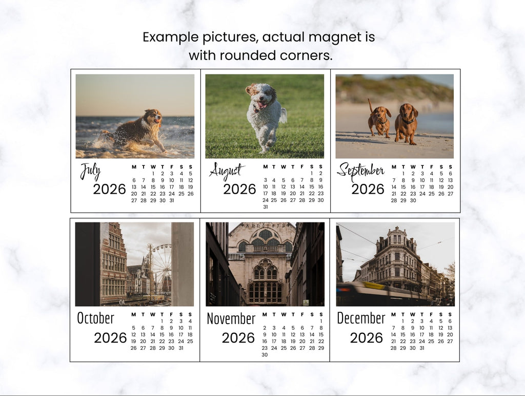 Custom 2026 Photo Calendar Magnet