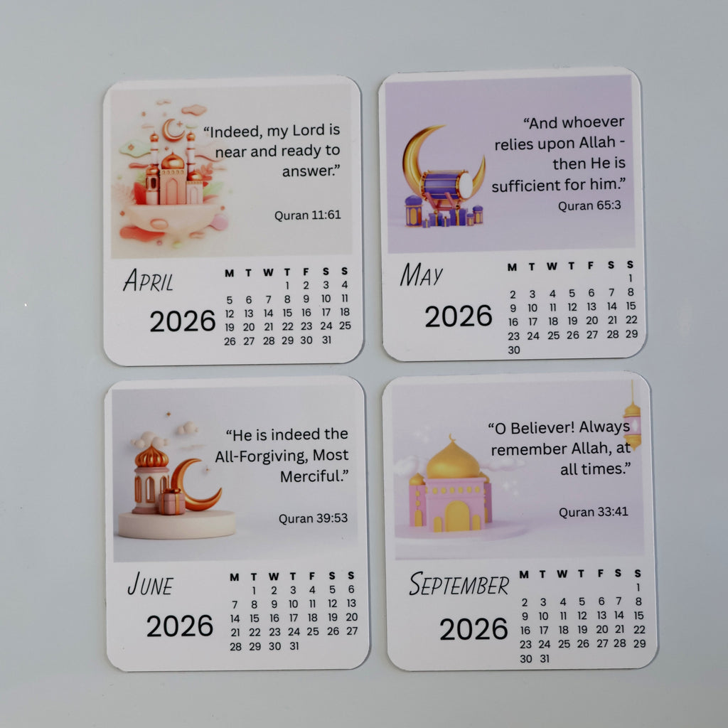 Islamic quotes 2026 calendar