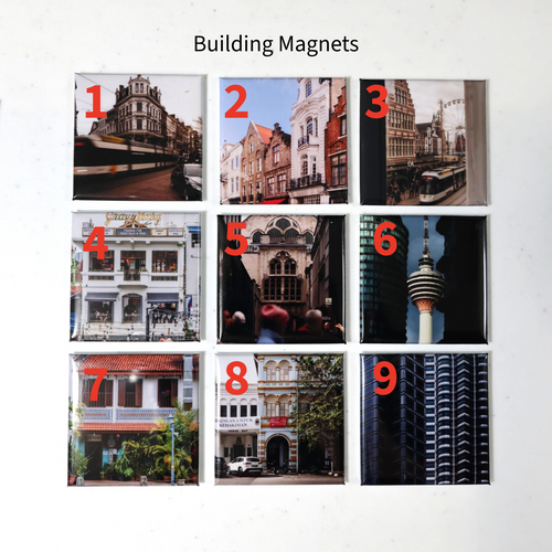 Building & Animal Magnets — 5×5 cm | Mix & Match