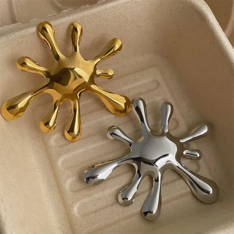 Abstract Liquid Splash Brooch